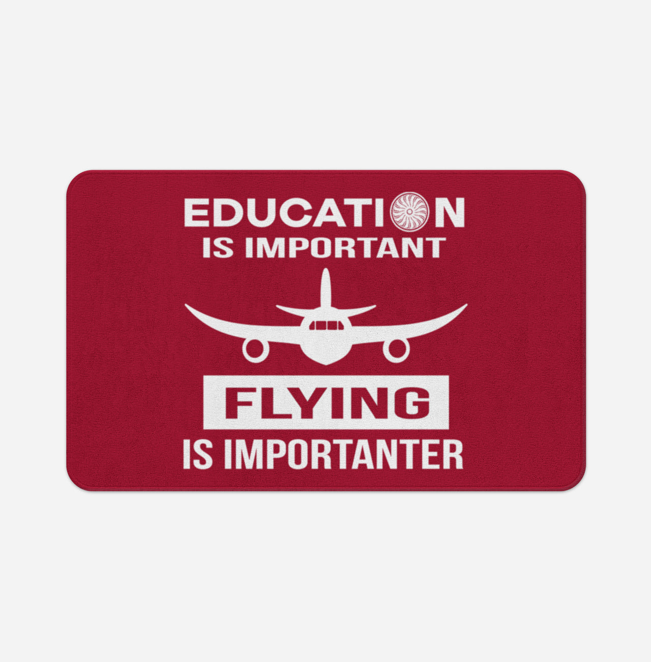 Flying is Importanter Designed Bath Mats