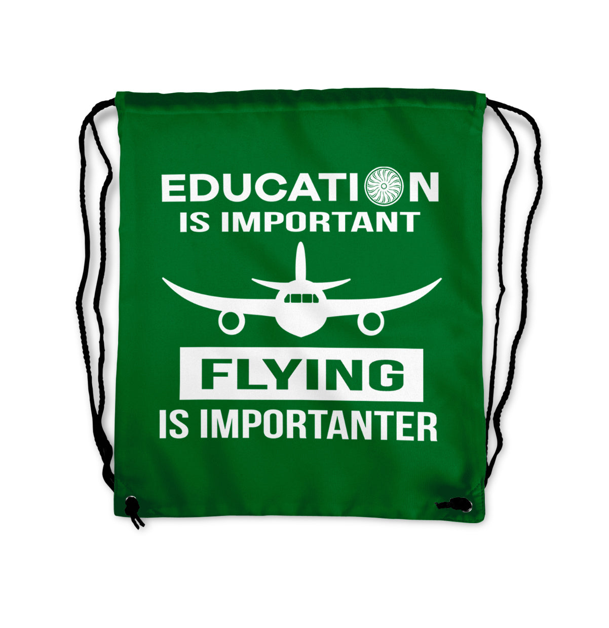 Flying is Importanter Designed Drawstring Bags