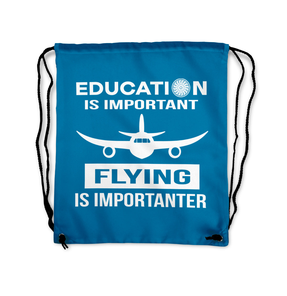 Flying is Importanter Designed Drawstring Bags