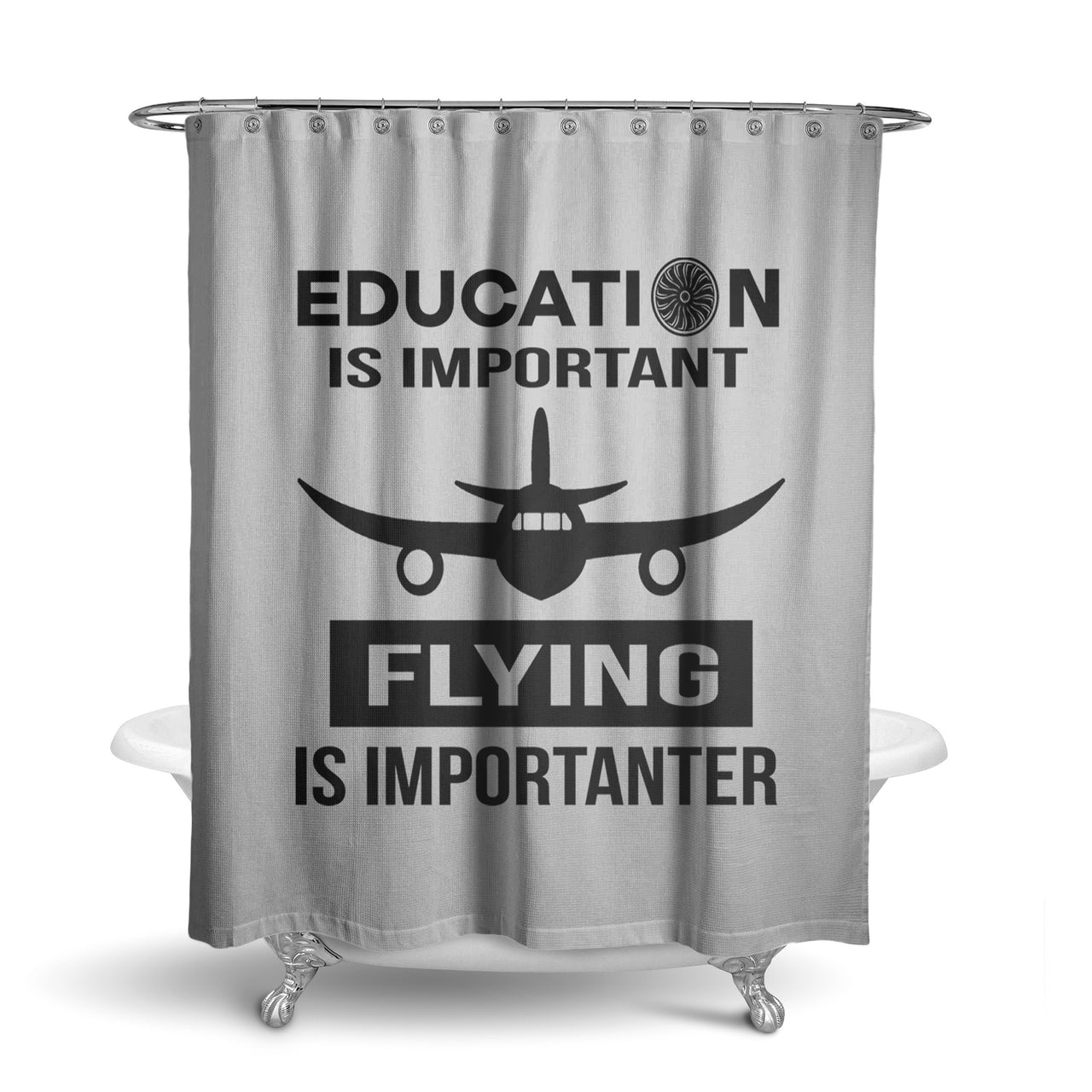 Flying is Importanter Designed Shower Curtains