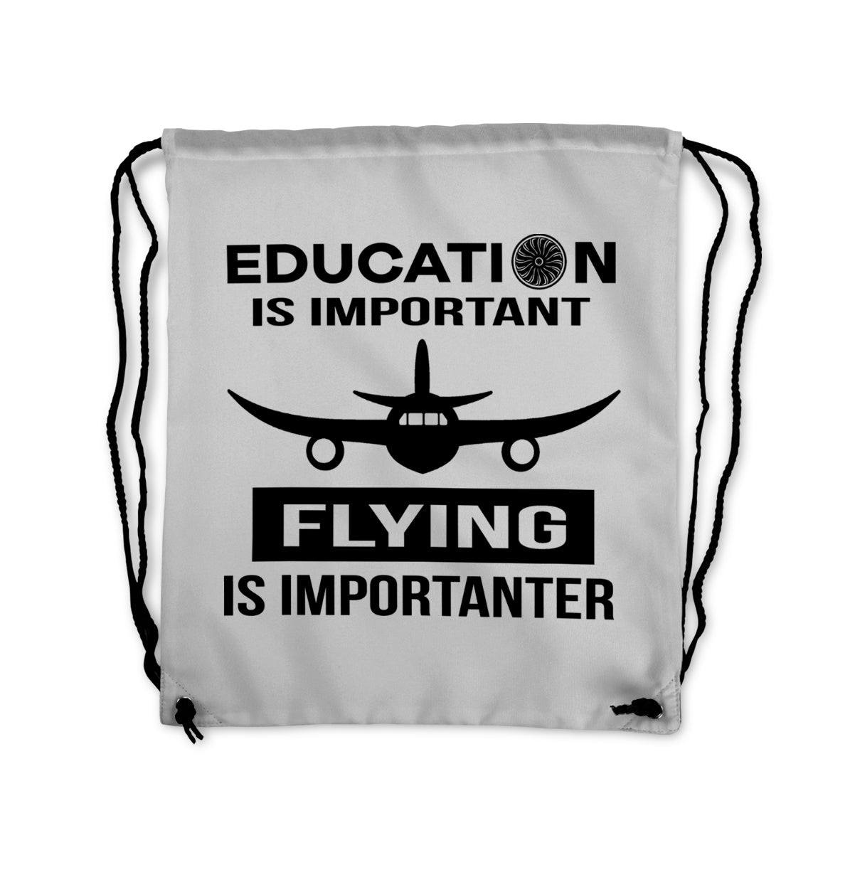 Flying is Importanter Designed Drawstring Bags