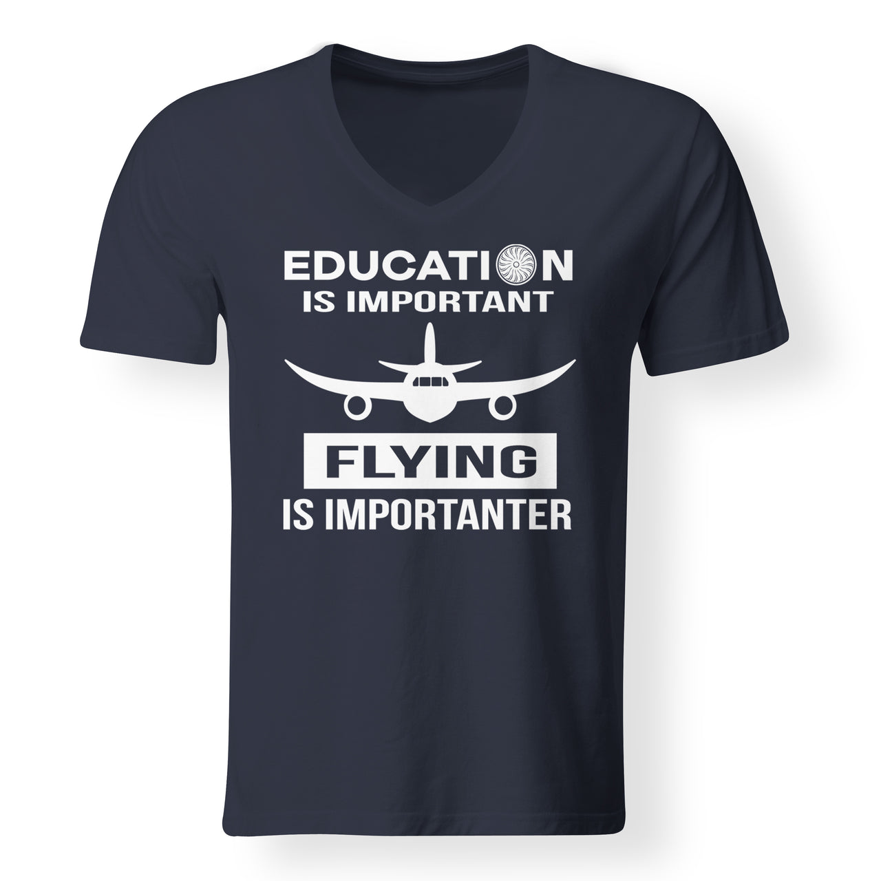 Flying is Importanter Designed V-Neck T-Shirts