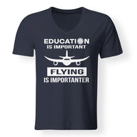 Thumbnail for Flying is Importanter Designed V-Neck T-Shirts