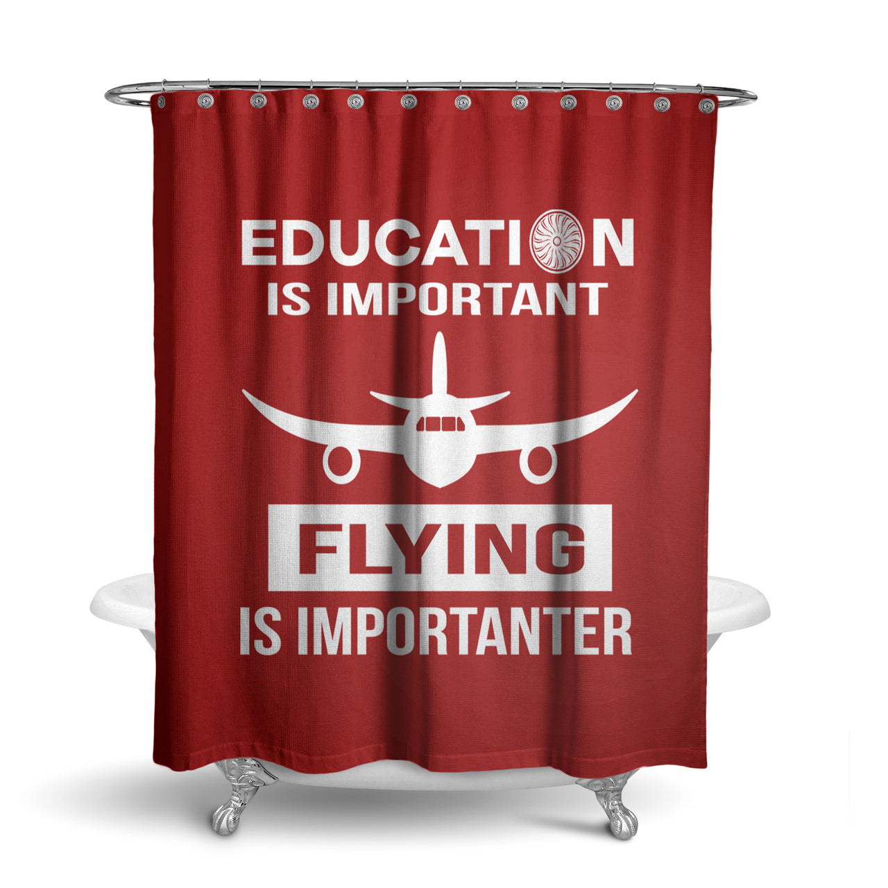 Flying is Importanter Designed Shower Curtains