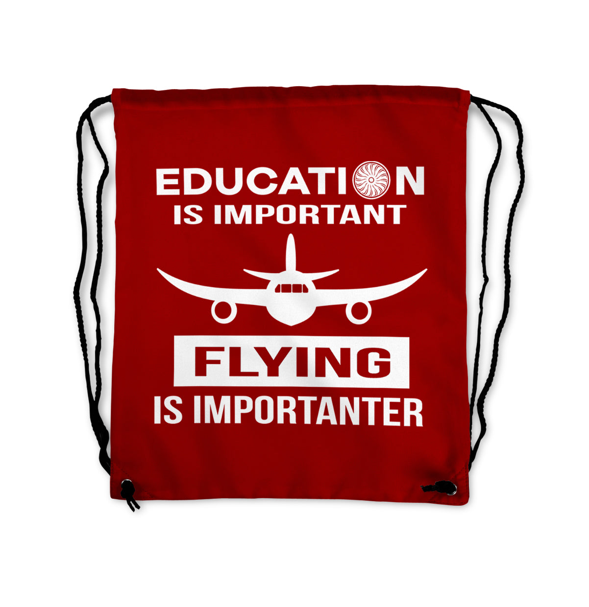 Flying is Importanter Designed Drawstring Bags