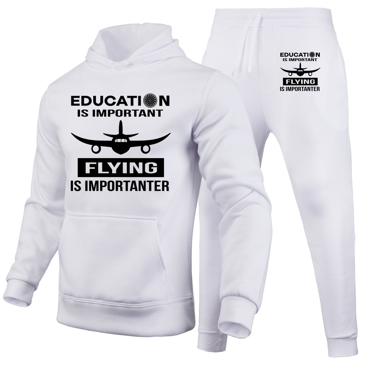 Flying is Importanter Designed Hoodies & Sweatpants Set