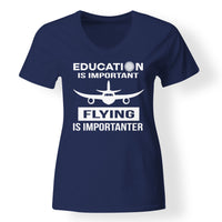 Thumbnail for Flying is Importanter Designed V-Neck T-Shirts