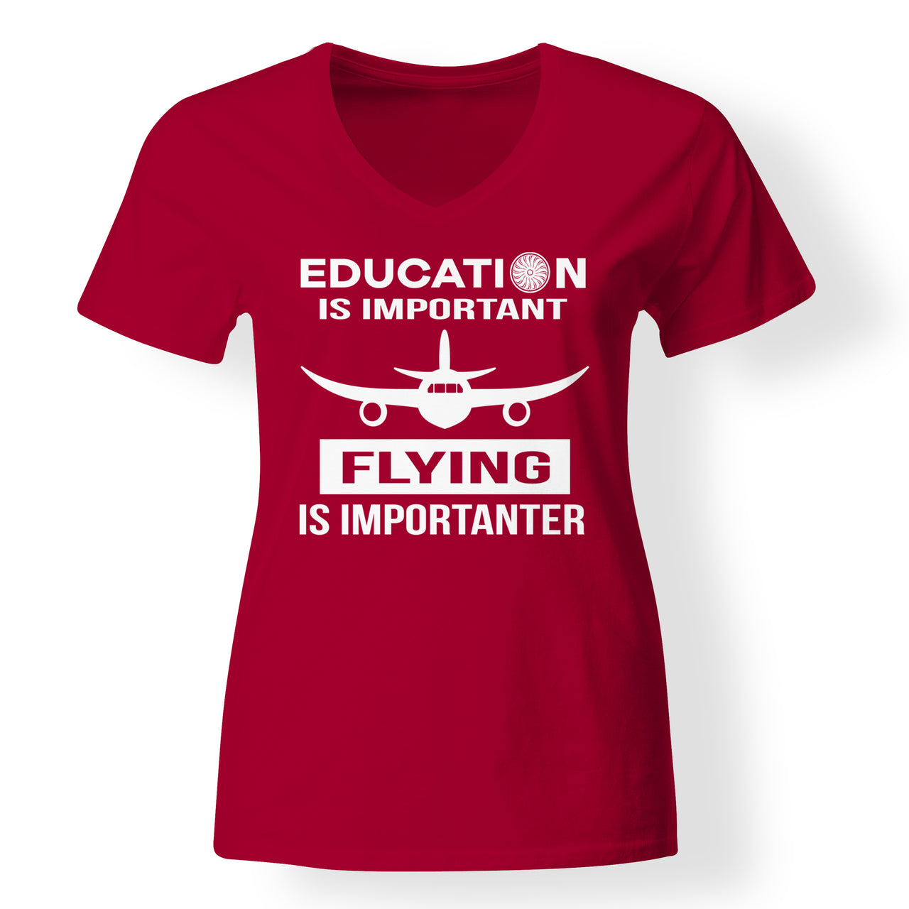 Flying is Importanter Designed V-Neck T-Shirts