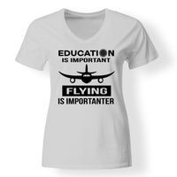 Thumbnail for Flying is Importanter Designed V-Neck T-Shirts