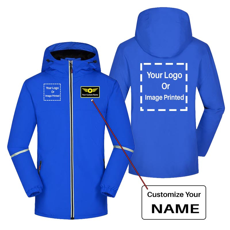 Custom Flag & Name & LOGO Designed Rain Coats & Jackets
