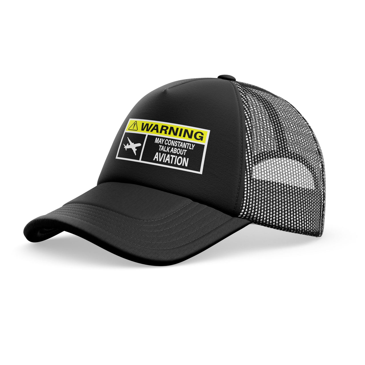 Warning May Constantly Talk About Aviation Designed Trucker Caps & Hats
