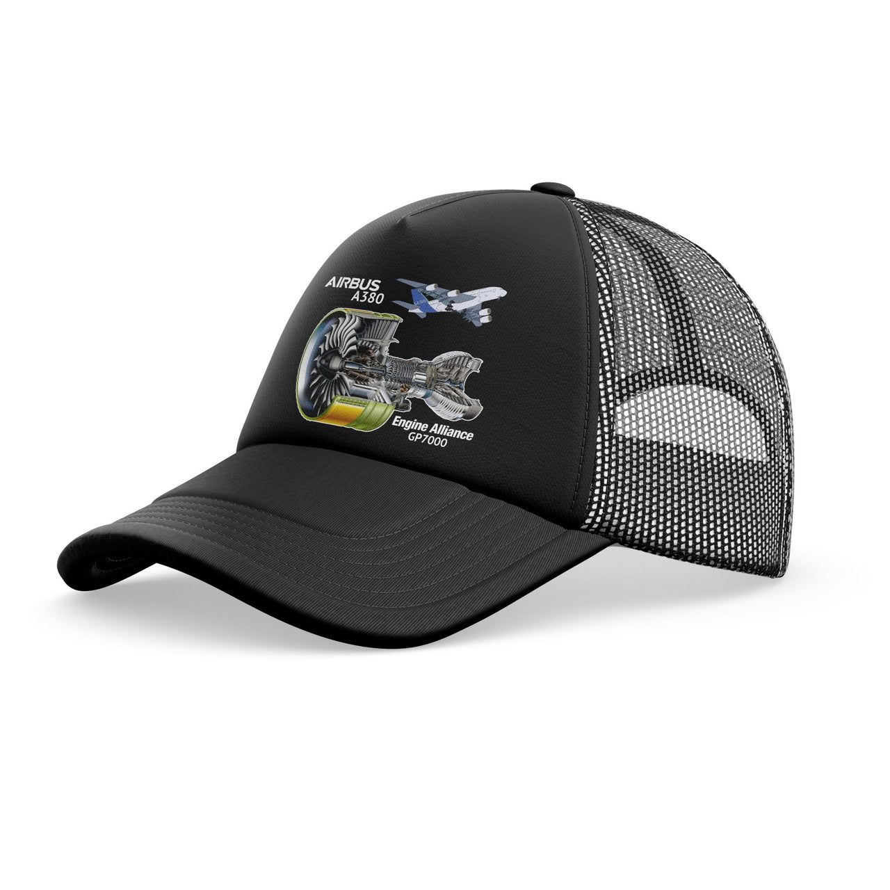 Airbus A380 & GP7000 Engine Designed Trucker Caps & Hats