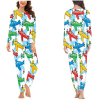 Thumbnail for Funny Airplanes Designed Women Pijamas