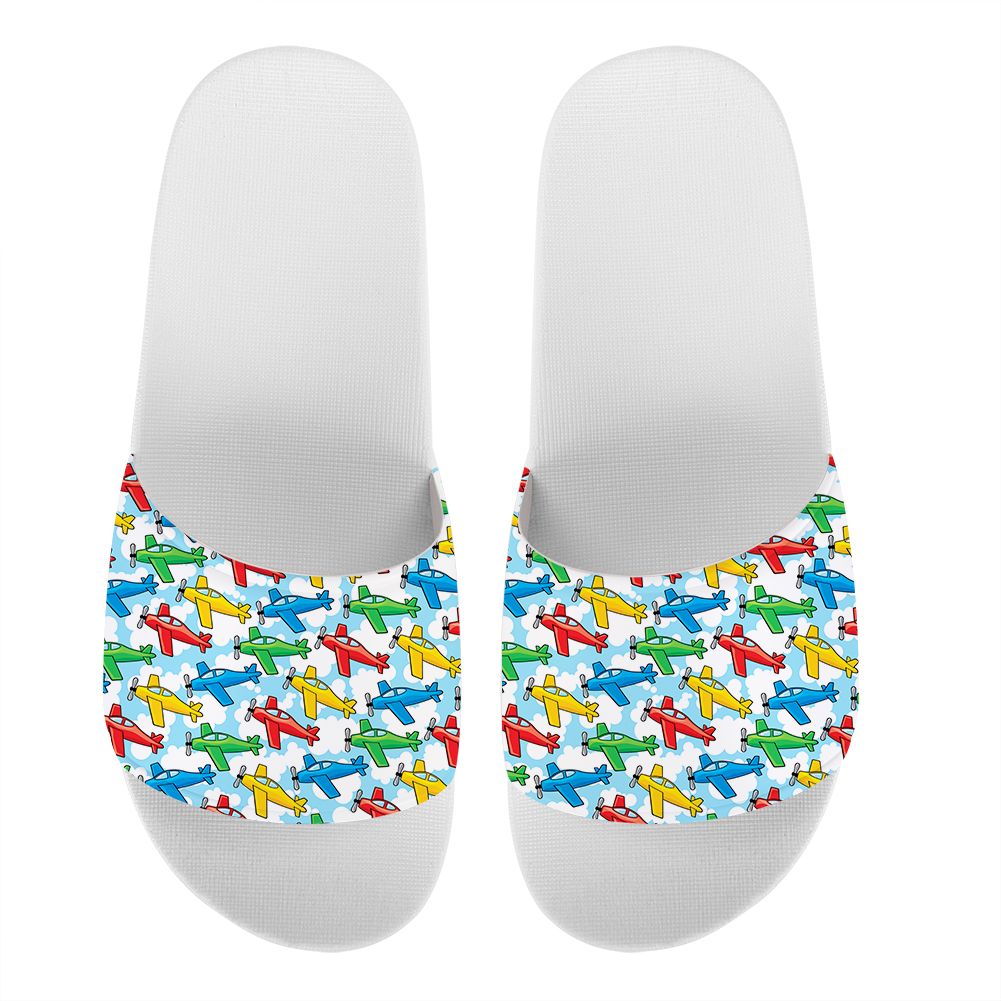 Funny Airplanes Designed Sport Slippers