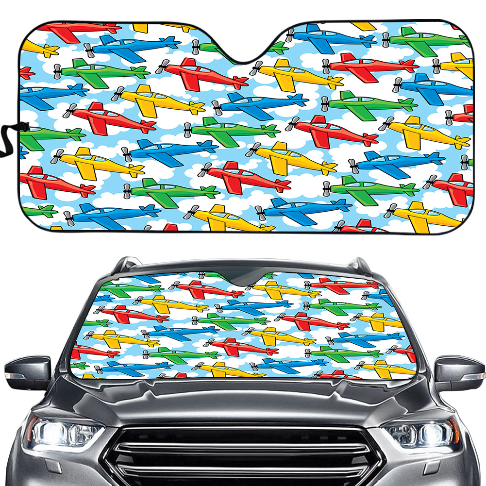 Funny Airplanes Designed Car Sun Shade
