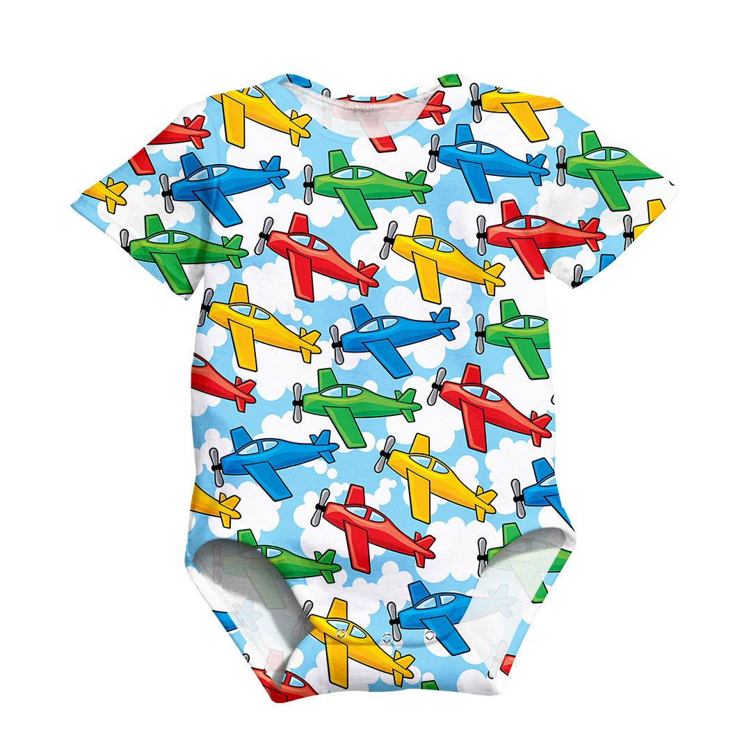 Funny Airplanes Designed 3D Baby Bodysuits