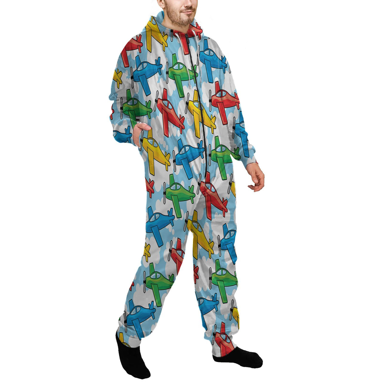 Funny Airplanes Designed Jumpsuit for Men & Women
