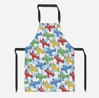 Thumbnail for Funny Airplanes Designed Kitchen Aprons