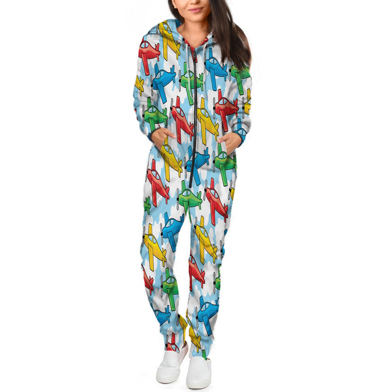 Funny Airplanes Designed Jumpsuit for Men & Women