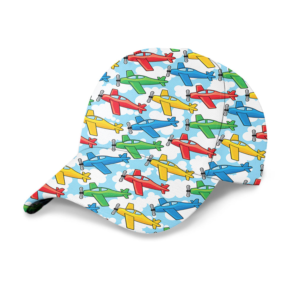 Funny Airplanes Designed 3D Peaked Cap