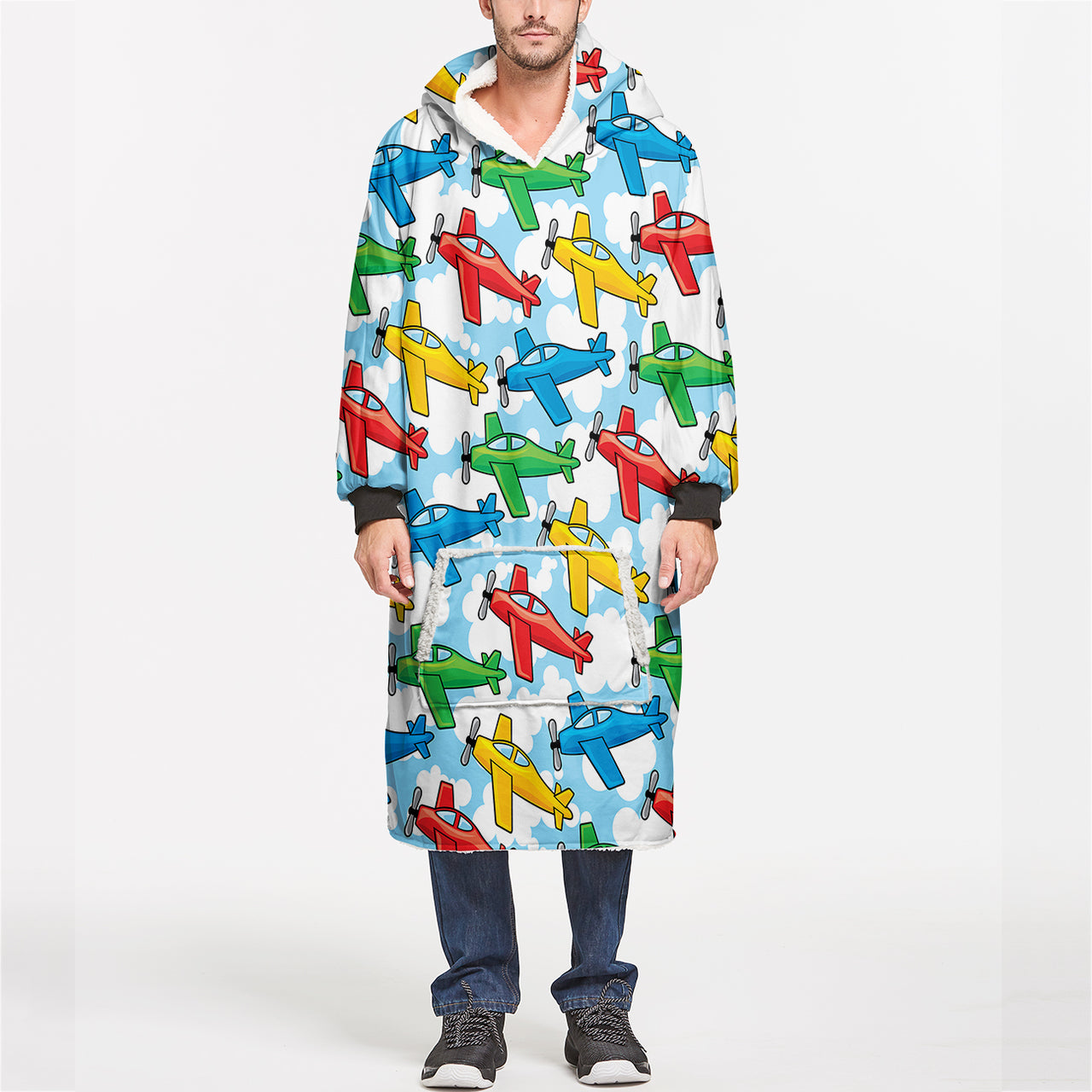 Funny Airplanes Designed Blanket Hoodies