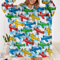 Thumbnail for Funny Airplanes Designed Blanket Hoodies