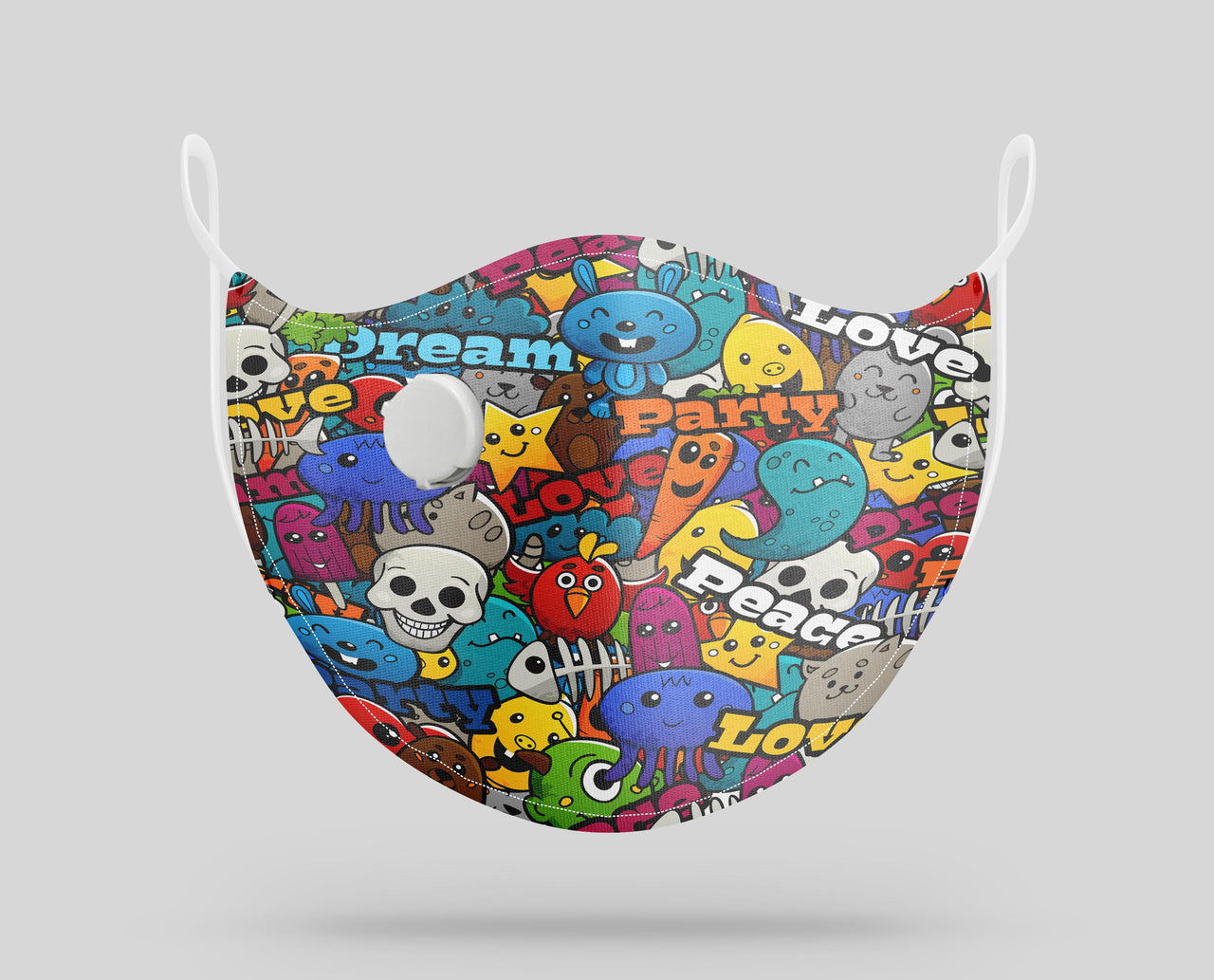 Funny Graffitis Designed Face Masks