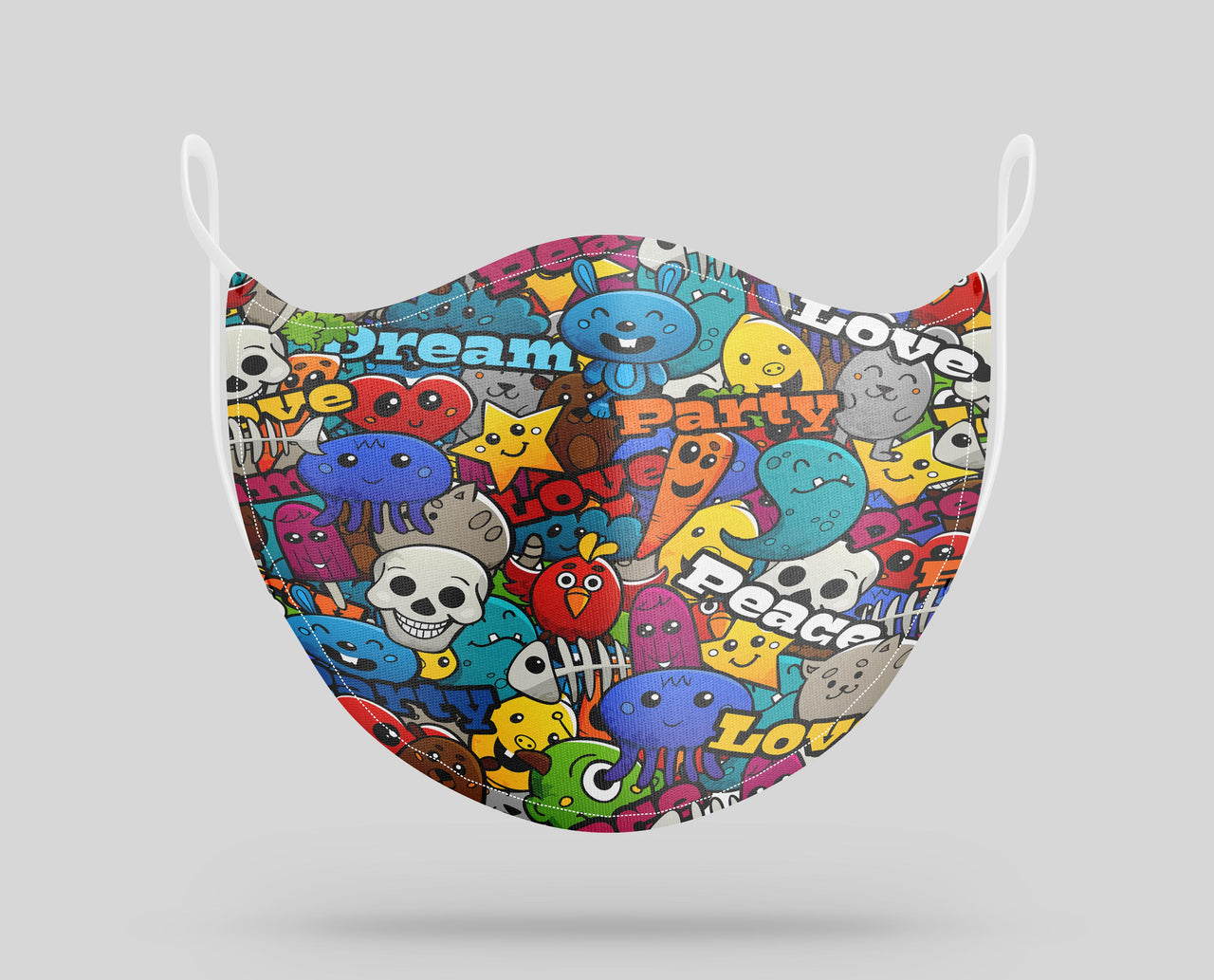 Funny Graffitis Designed Face Masks