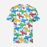 Thumbnail for Funny Airplanes Printed 3D T-Shirts