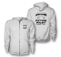 Thumbnail for This is What an Awesome Future Pilot Look Like Designed Zipped Hoodies