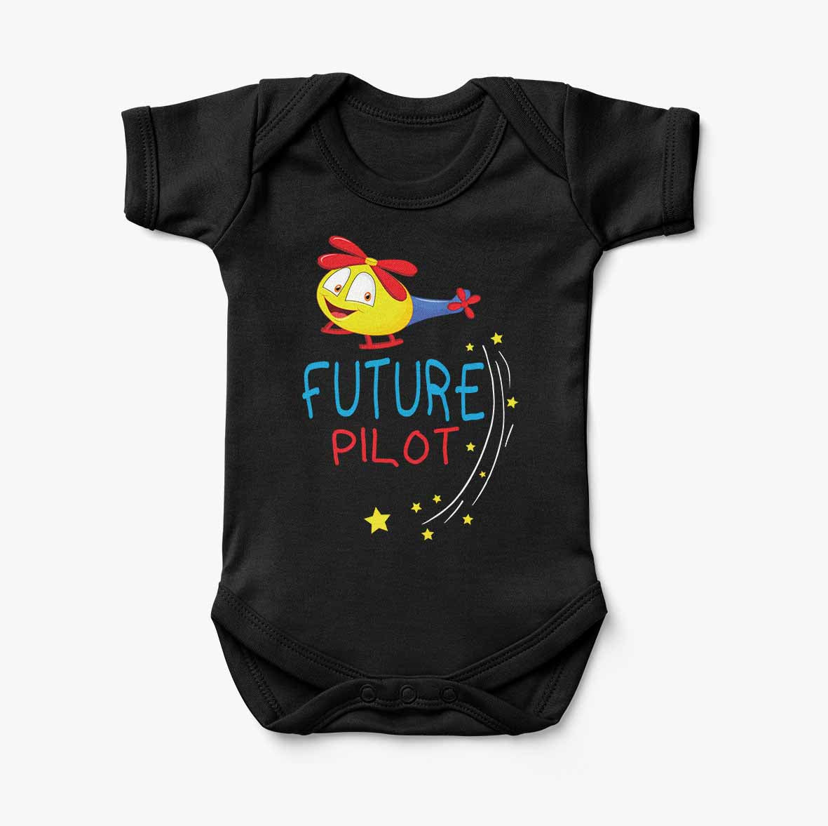 Future Pilot (Helicopter) Designed Baby Bodysuits