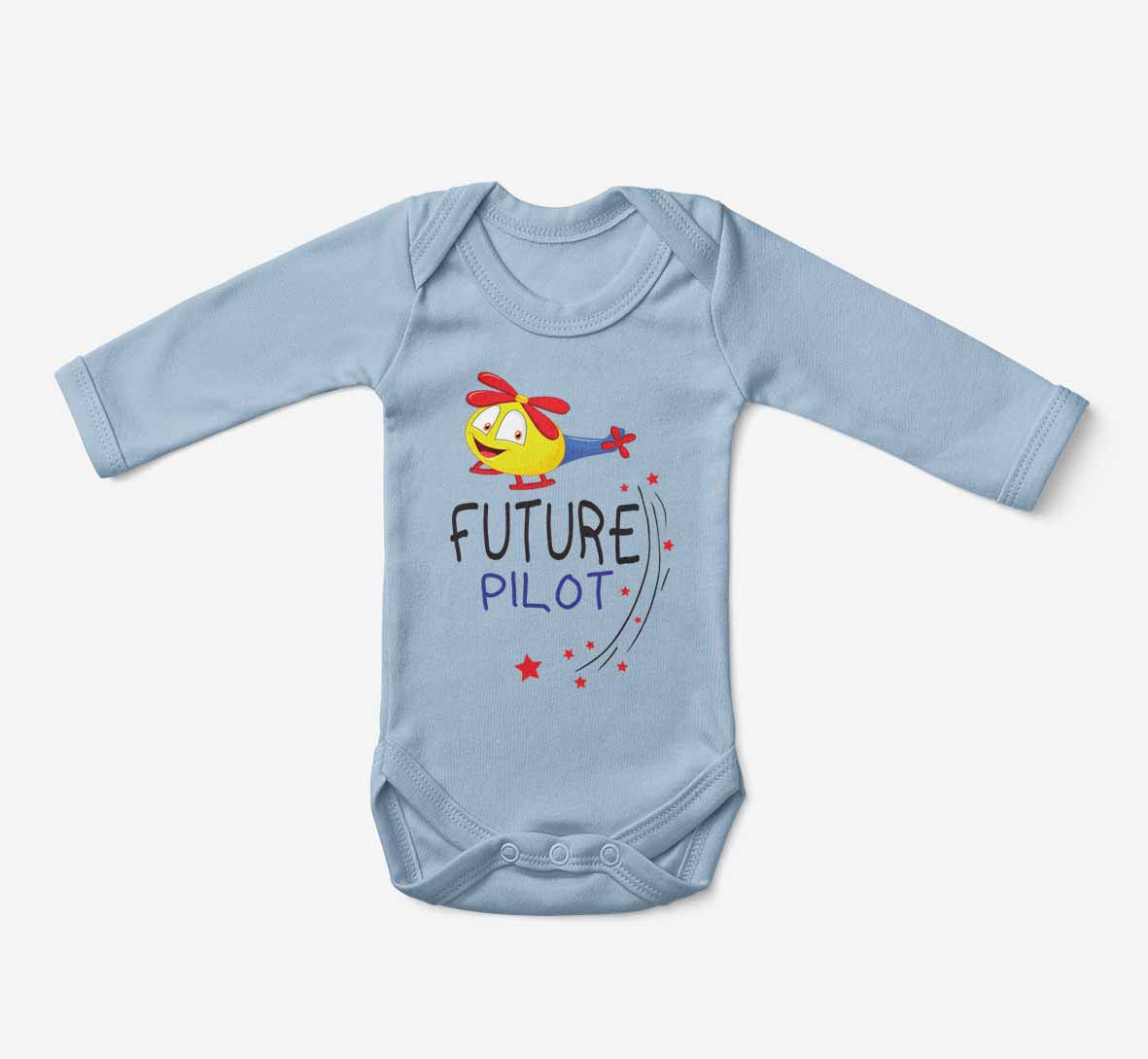 Future Pilot (Helicopter) Designed Baby Bodysuits
