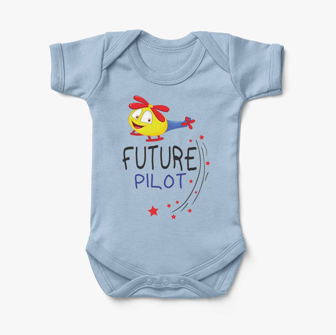 Future Pilot (Helicopter) Designed Baby Bodysuits