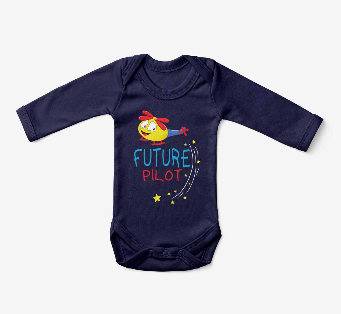 Future Pilot (Helicopter) Designed Baby Bodysuits
