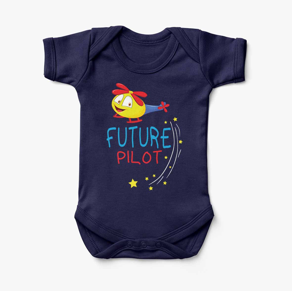 Future Pilot (Helicopter) Designed Baby Bodysuits
