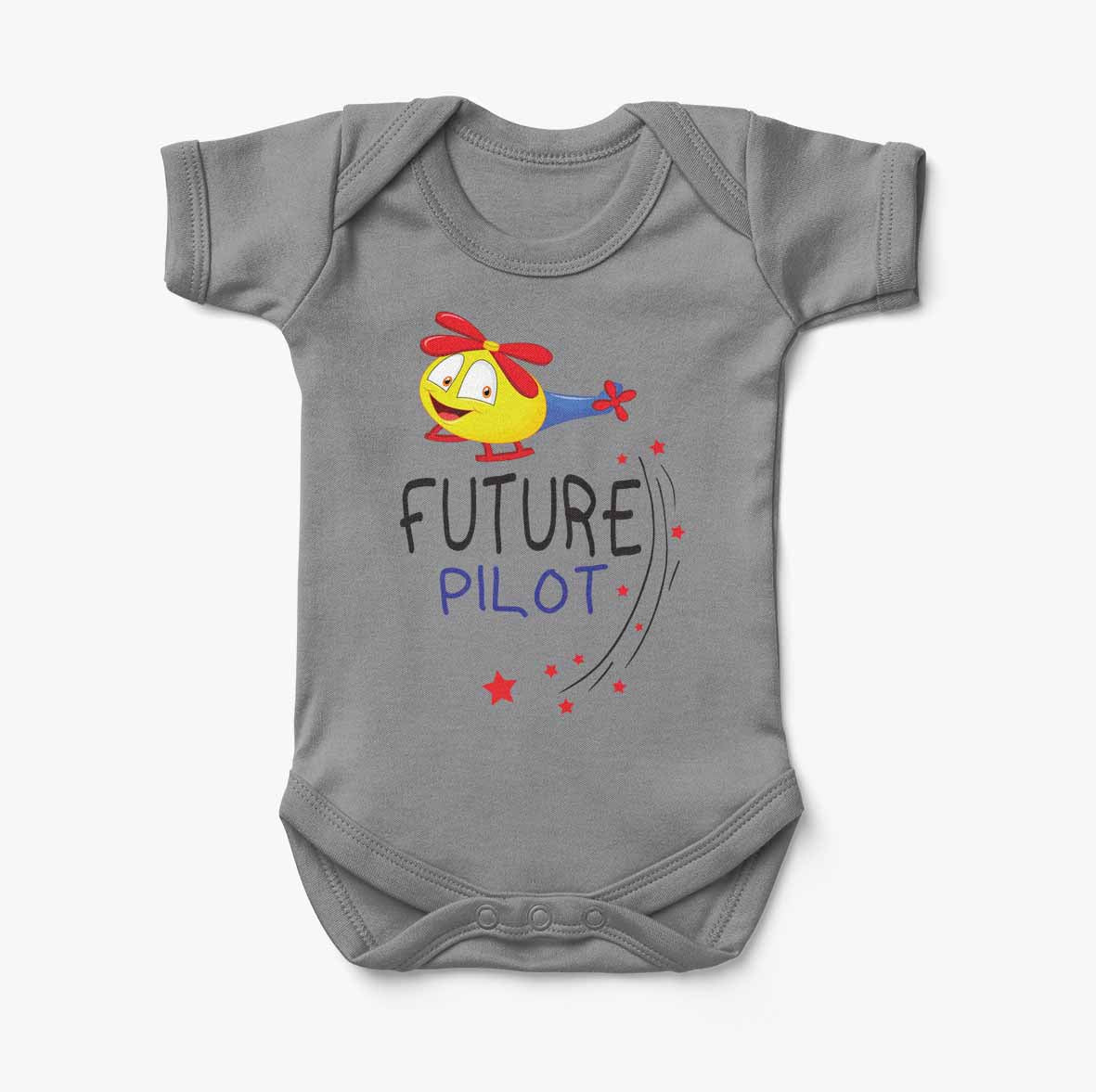 Future Pilot (Helicopter) Designed Baby Bodysuits