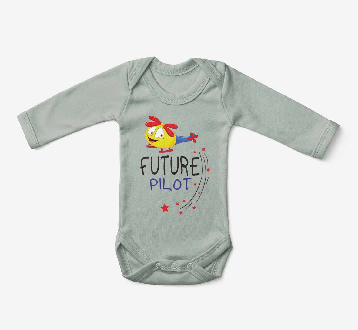 Future Pilot (Helicopter) Designed Baby Bodysuits