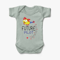 Thumbnail for Future Pilot (Helicopter) Designed Baby Bodysuits