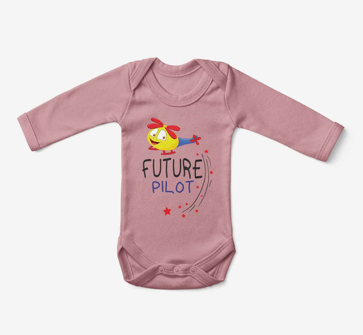 Future Pilot (Helicopter) Designed Baby Bodysuits