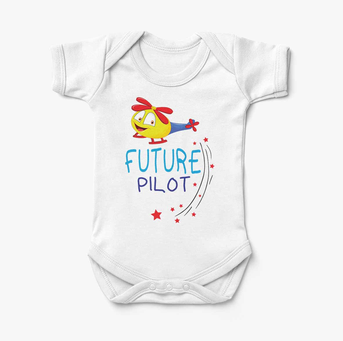 Future Pilot (Helicopter) Designed Baby Bodysuits