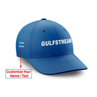 Thumbnail for Gulfstream & Text Designed Embroidered Hats