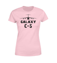 Thumbnail for Galaxy C-5 & Plane Designed Women T-Shirts