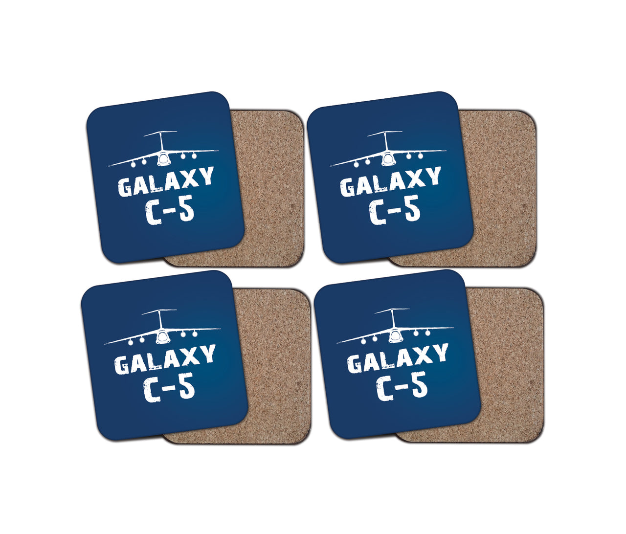 Galaxy C-5 & Plane Designed Coasters