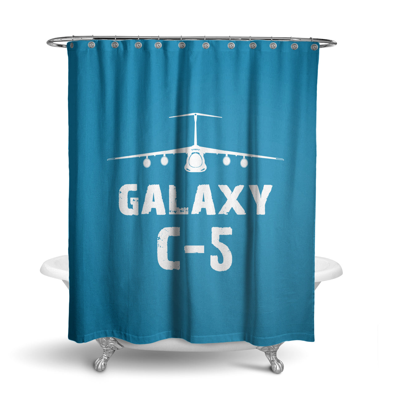 Galaxy C-5 & Plane Designed Shower Curtains