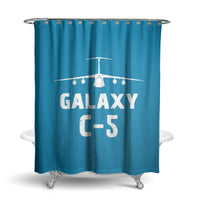 Thumbnail for Galaxy C-5 & Plane Designed Shower Curtains
