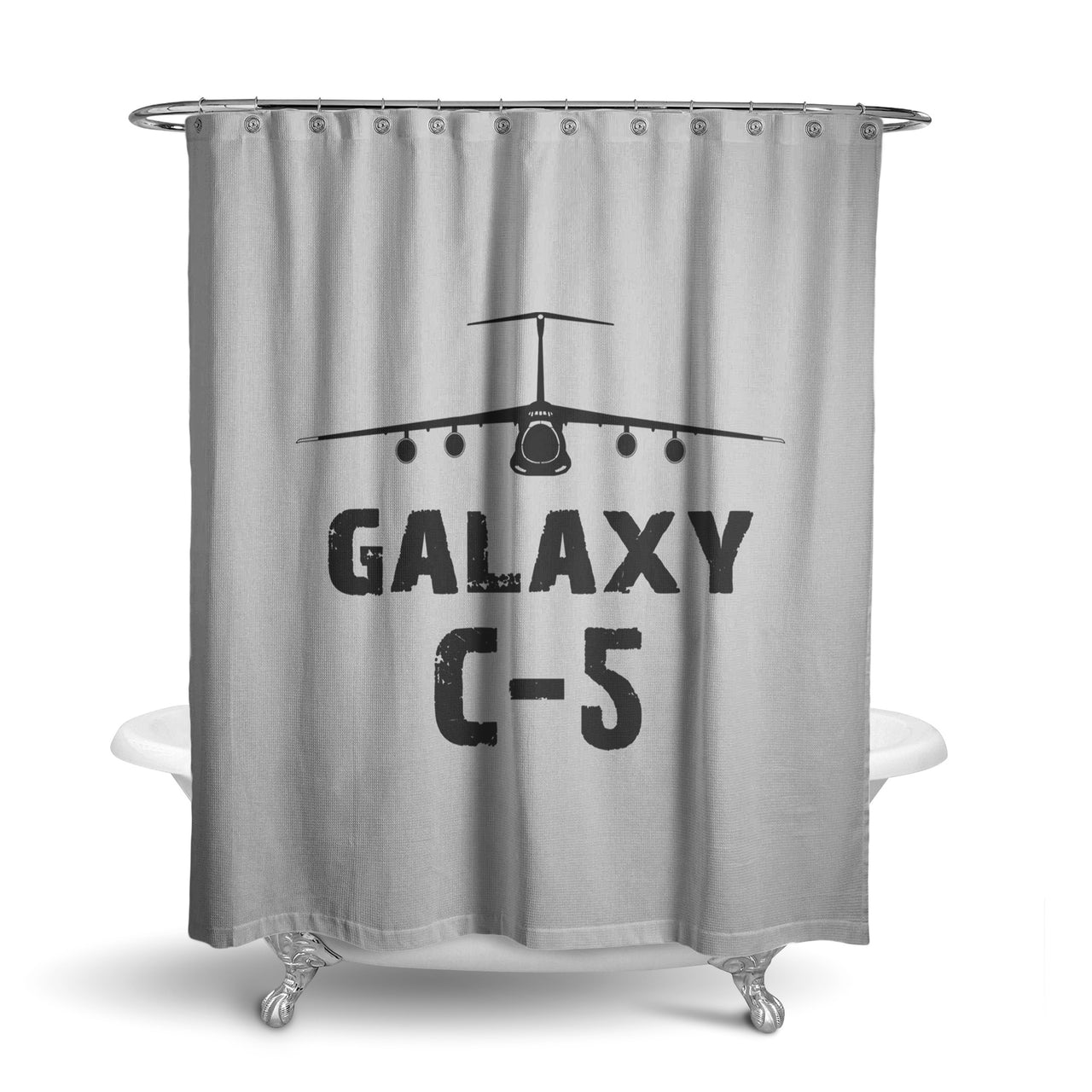 Galaxy C-5 & Plane Designed Shower Curtains