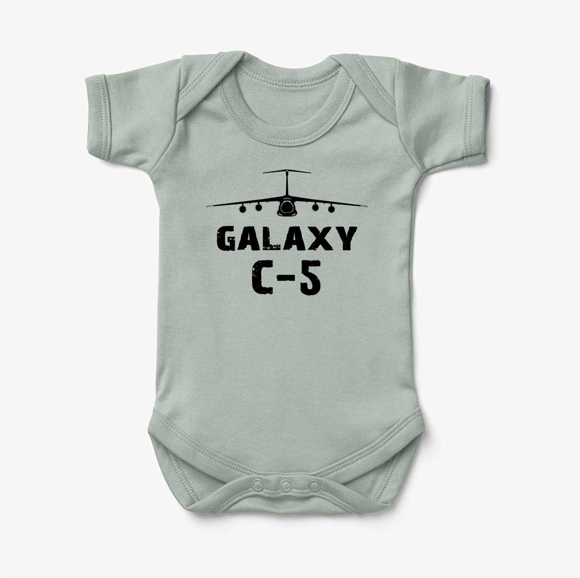 Galaxy C-5 & Plane Designed Baby Bodysuits