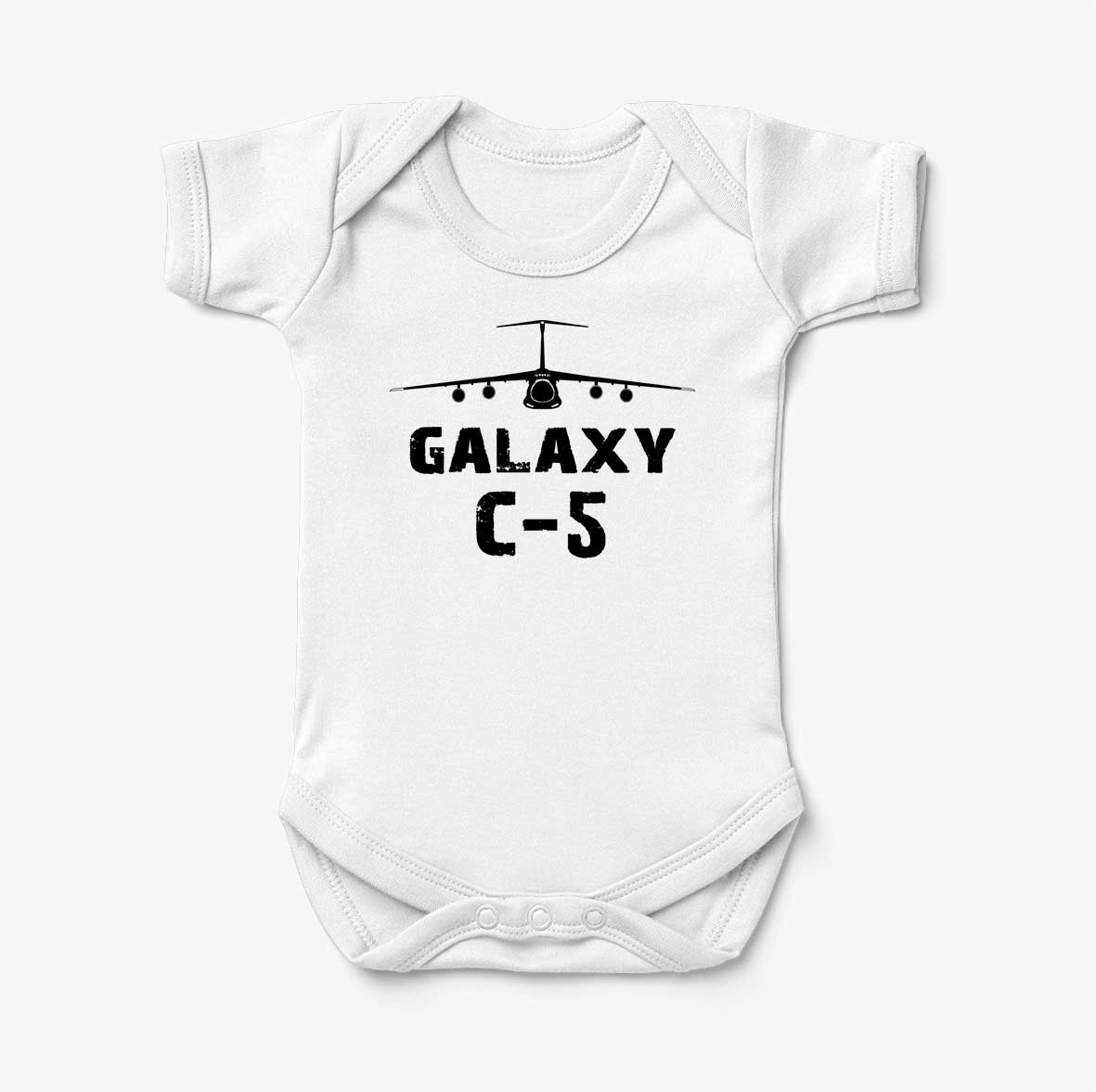 Galaxy C-5 & Plane Designed Baby Bodysuits