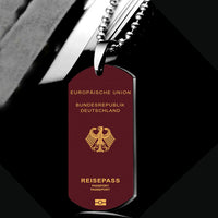 Thumbnail for Germany Passport Designed Metal Necklaces