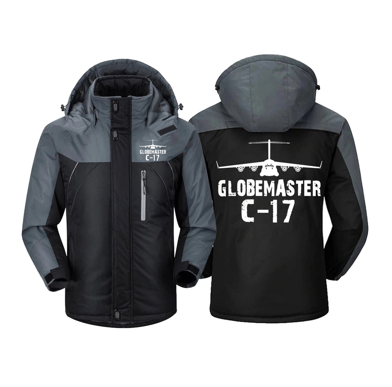 GlobeMaster C-17 & Plane Designed Thick Winter Jackets